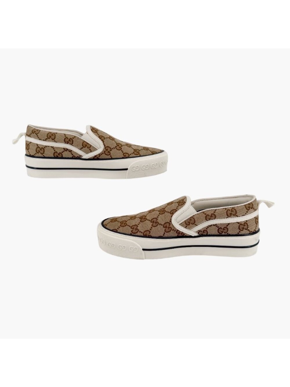 Gucci Tennis 1977 Slip On Sneakers GG Canvas Platform Size 36.5 US 6.5 Women’s - Picture 12 of 15